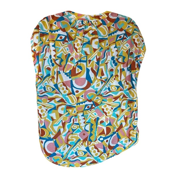 Anthropologie Danielle Kroll Shirt Blouse Brooklynite Button Front Sz s - Picture 5 of 8